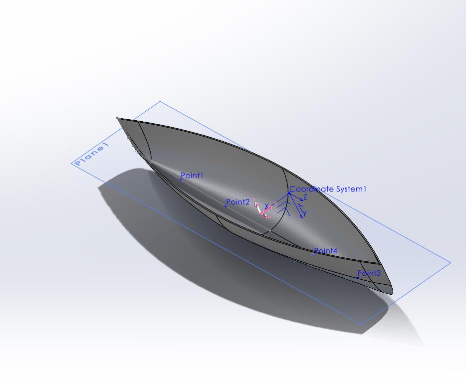 SolidWorks 3D hull model