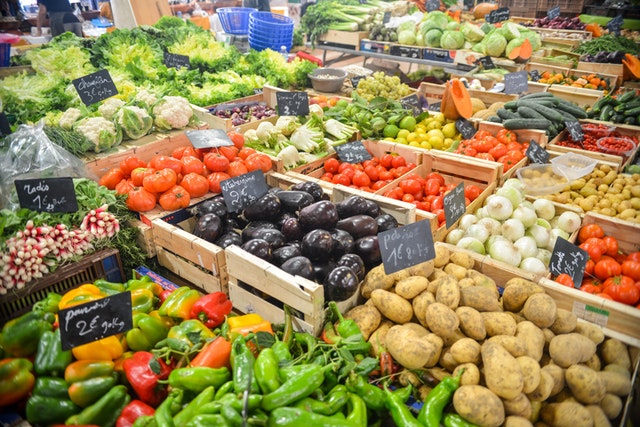 Responsive grocery items mixed