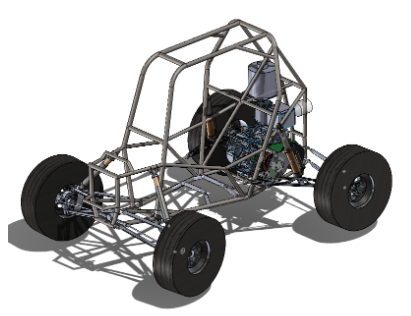 CAD model of the 2026 Baja frame