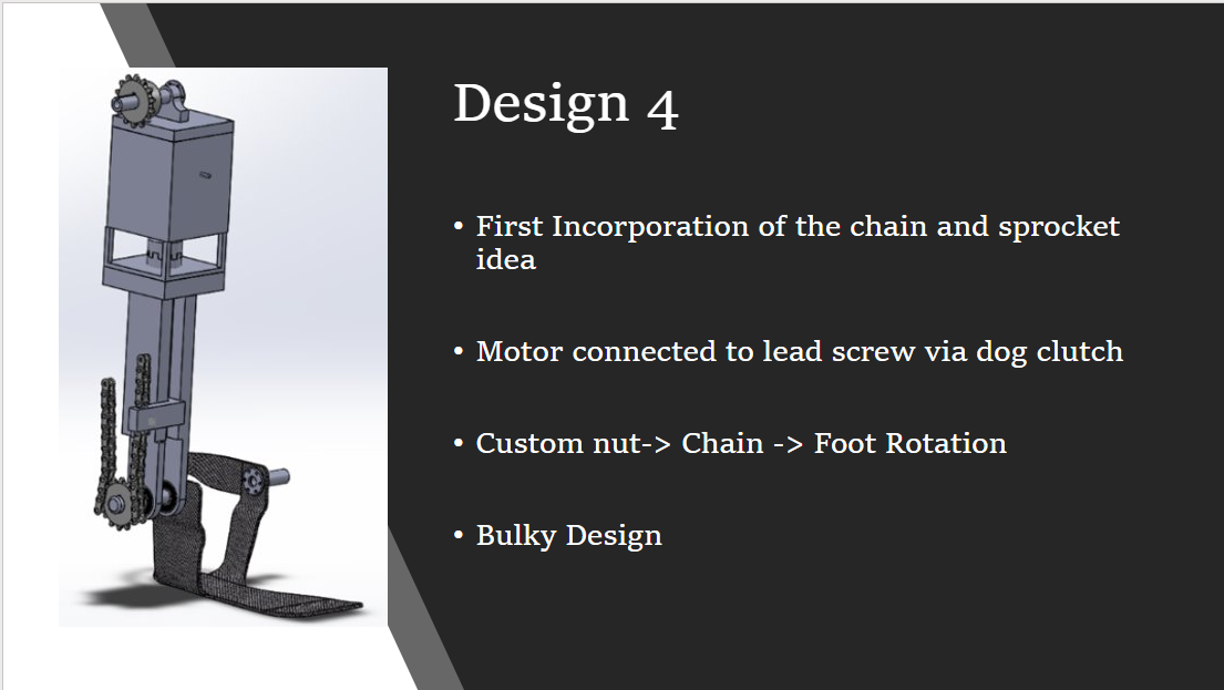 An image that shows the painful iterative process of engineering. There are six designs prior to the final redesign