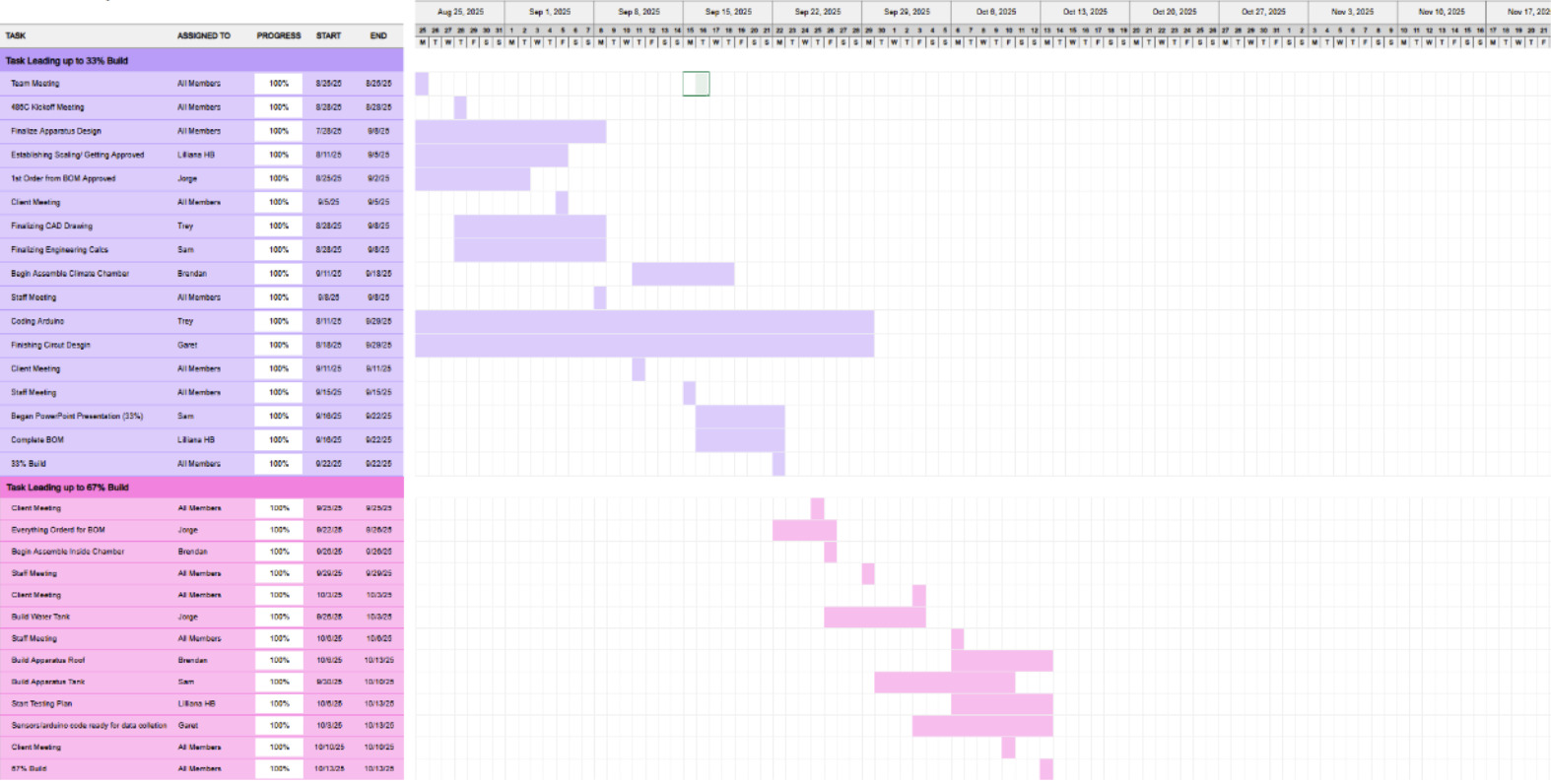 Project Timeline Gantt Chart